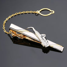 Load image into Gallery viewer, DY New and high quality laser engraving tie clip  fashion style  gold  silver and black men's business tie pin Free Delivery